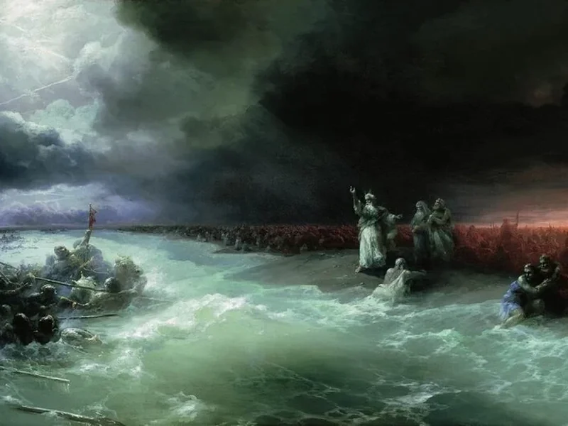 1817-Ivan Konstantinovich Ayvazovsky - Passaggio degli ebrei attraverso il Mar Rosso